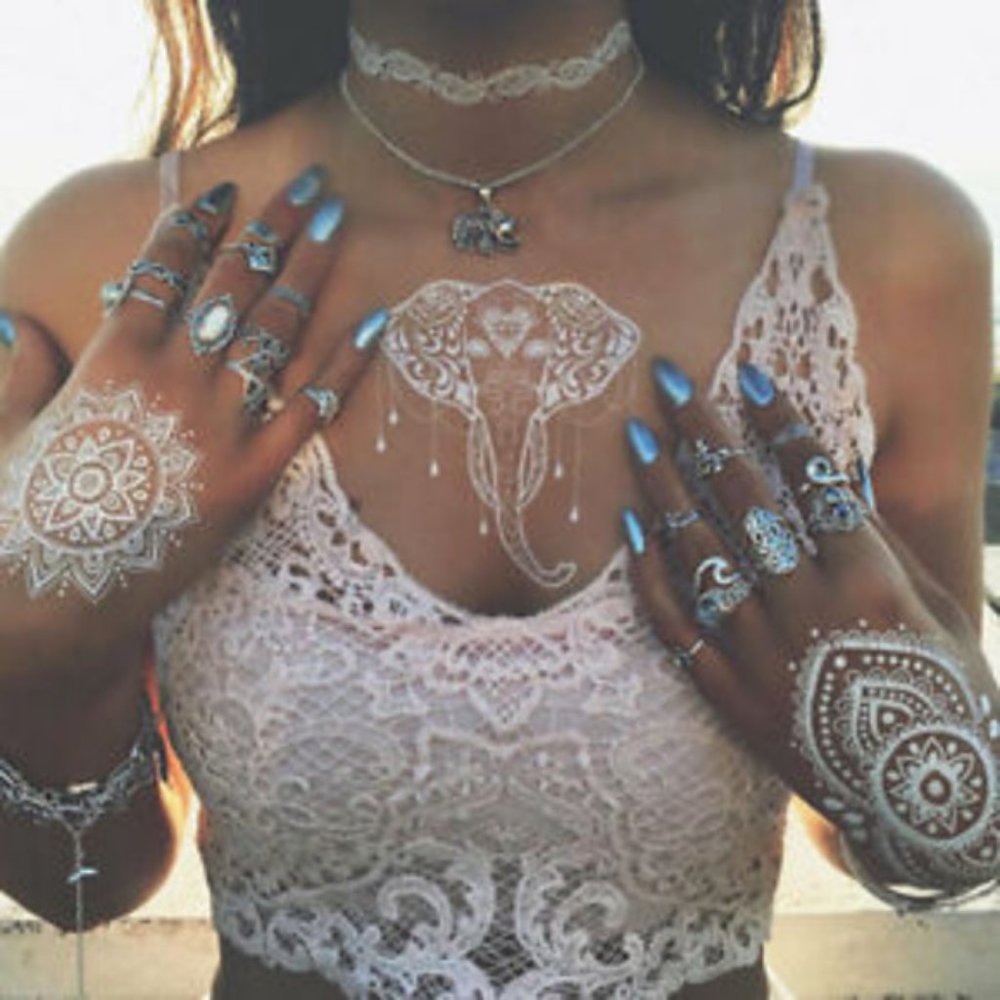 3 sheets Golden Silver Temporary Tattoo - Picture 6 of 14